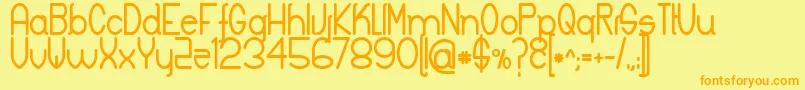 KeylaBold Font – Orange Fonts on Yellow Background