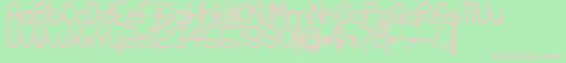 フォントKeylaBold – 緑の背景にピンクのフォント