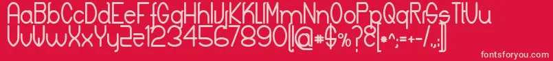 KeylaBold-fontti – vaaleanpunaiset fontit punaisella taustalla