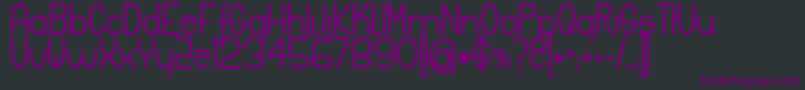 Czcionka KeylaBold – fioletowe czcionki na czarnym tle