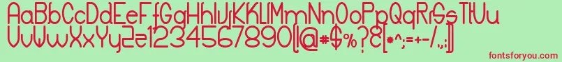 KeylaBold-Schriftart – Rote Schriften auf grünem Hintergrund