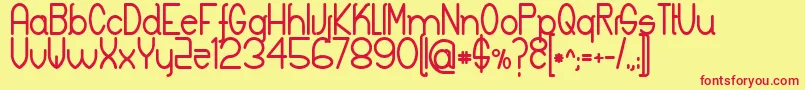 KeylaBold Font – Red Fonts on Yellow Background