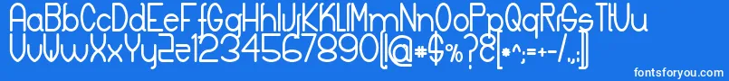 Czcionka KeylaBold – białe czcionki na niebieskim tle