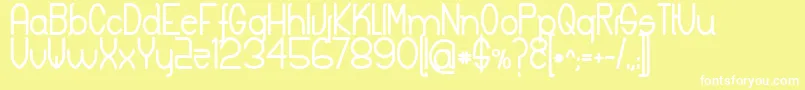 KeylaBold-fontti – valkoiset fontit keltaisella taustalla