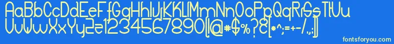Czcionka KeylaBold – żółte czcionki na niebieskim tle