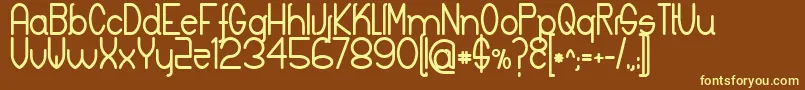 Czcionka KeylaBold – żółte czcionki na brązowym tle