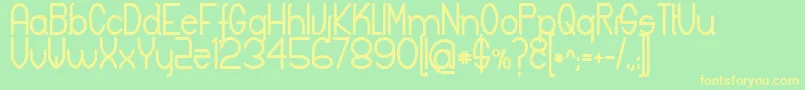 Czcionka KeylaBold – żółte czcionki na zielonym tle