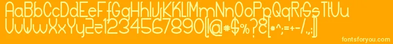 KeylaBold-fontti – keltaiset fontit oranssilla taustalla
