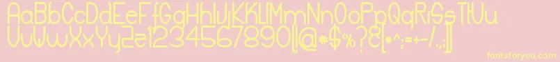 Fonte KeylaBold – fontes amarelas em um fundo rosa