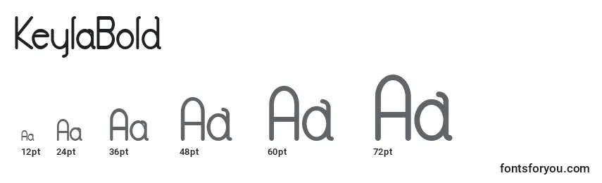 KeylaBold (84765) Font Sizes