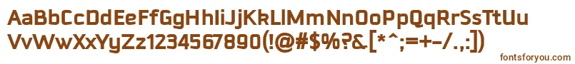 Шрифт DowntempoBold – коричневые шрифты на белом фоне