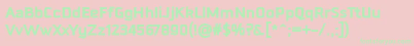 DowntempoBold Font – Green Fonts on Pink Background