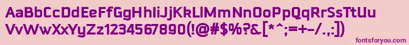 DowntempoBold Font – Purple Fonts on Pink Background