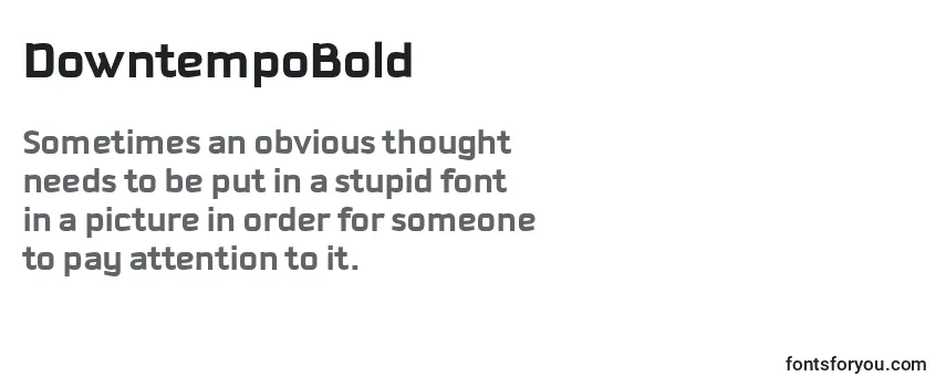 Review of the DowntempoBold Font