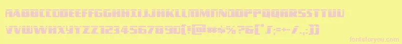 Typhoonlaser-fontti – vaaleanpunaiset fontit keltaisella taustalla