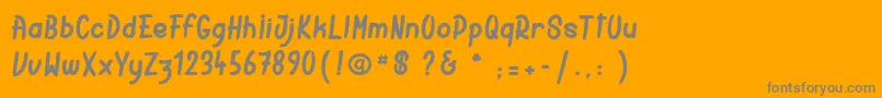 RabbitHole Font – Gray Fonts on Orange Background