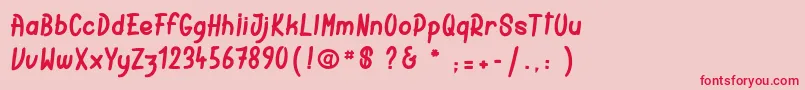More about RabbitHole Font RabbitHole Font – Red Fonts on Pink Background