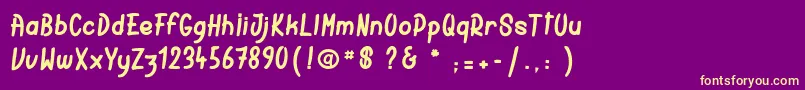 RabbitHole Font – Yellow Fonts on Purple Background