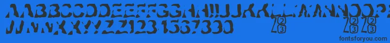 Zone23Ayahuasca Font – Black Fonts on Blue Background