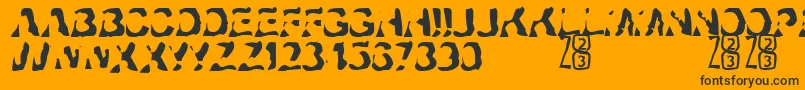 Zone23Ayahuasca Font – Black Fonts on Orange Background