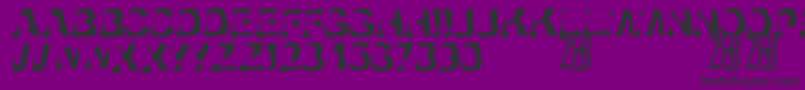 Zone23Ayahuasca Font – Black Fonts on Purple Background