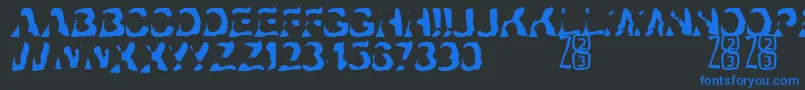 Zone23Ayahuasca Font – Blue Fonts on Black Background
