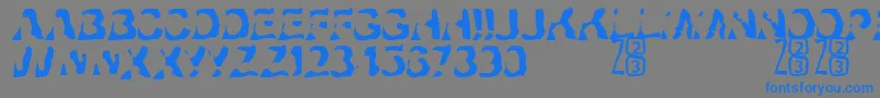Zone23Ayahuasca Font – Blue Fonts on Gray Background