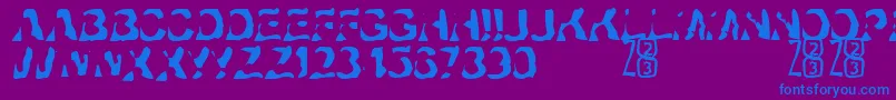 Zone23Ayahuasca Font – Blue Fonts on Purple Background