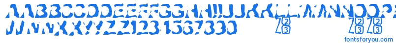 Zone23Ayahuasca Font – Blue Fonts on White Background