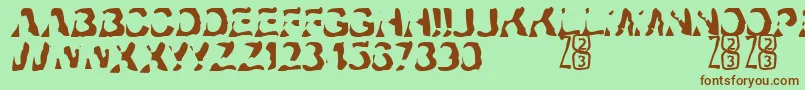 Zone23Ayahuasca Font – Brown Fonts on Green Background