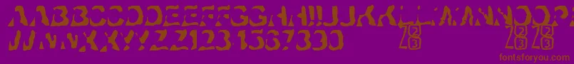 Zone23Ayahuasca Font – Brown Fonts on Purple Background