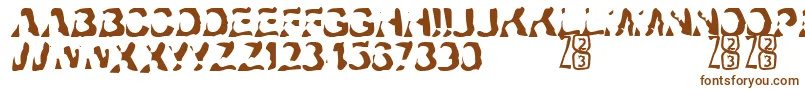 Zone23Ayahuasca-fontti – ruskeat fontit valkoisella taustalla