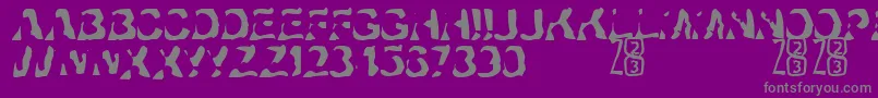 Zone23Ayahuasca Font – Gray Fonts on Purple Background