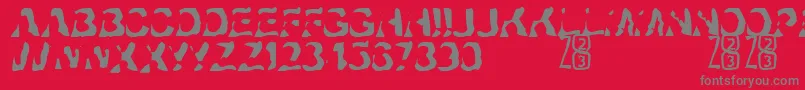 Zone23Ayahuasca Font – Gray Fonts on Red Background