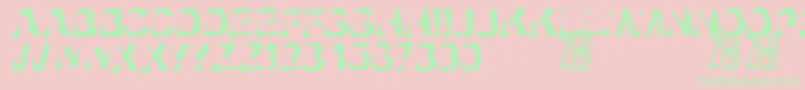 Zone23Ayahuasca Font – Green Fonts on Pink Background