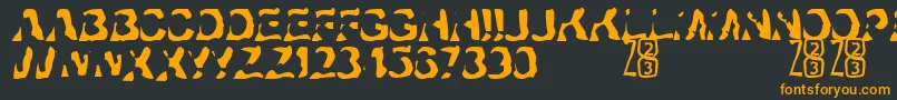 Zone23Ayahuasca Font – Orange Fonts on Black Background