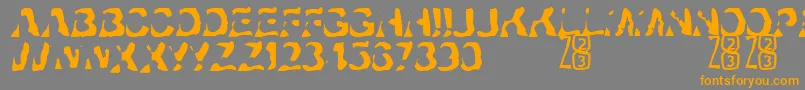 Zone23Ayahuasca Font – Orange Fonts on Gray Background