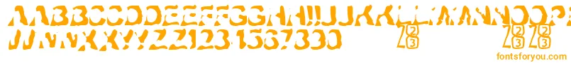 Zone23Ayahuasca Font – Orange Fonts on White Background