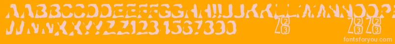 Zone23Ayahuasca Font – Pink Fonts on Orange Background