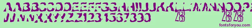 Zone23Ayahuasca Font – Purple Fonts on Green Background