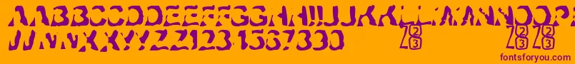 Zone23Ayahuasca Font – Purple Fonts on Orange Background