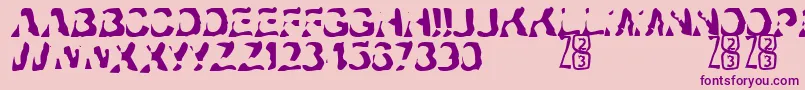 Zone23Ayahuasca Font – Purple Fonts on Pink Background