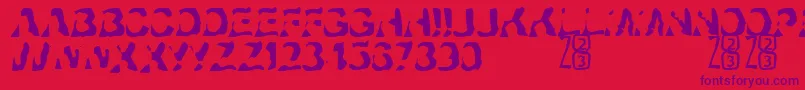 Zone23Ayahuasca Font – Purple Fonts on Red Background