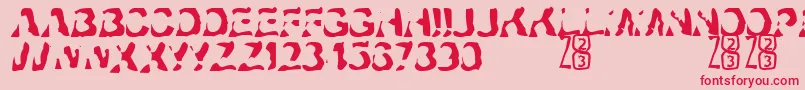 Zone23Ayahuasca Font – Red Fonts on Pink Background