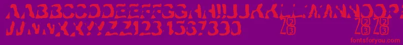 Zone23Ayahuasca Font – Red Fonts on Purple Background