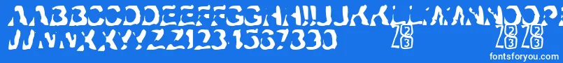 Zone23Ayahuasca Font – White Fonts on Blue Background