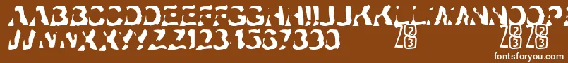 Zone23Ayahuasca Font – White Fonts on Brown Background