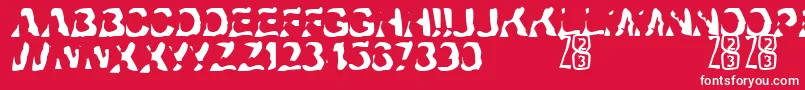 Zone23Ayahuasca Font – White Fonts on Red Background
