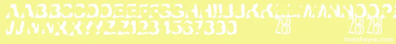 Zone23Ayahuasca Font – White Fonts on Yellow Background