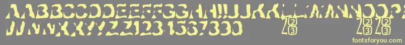 Zone23Ayahuasca Font – Yellow Fonts on Gray Background